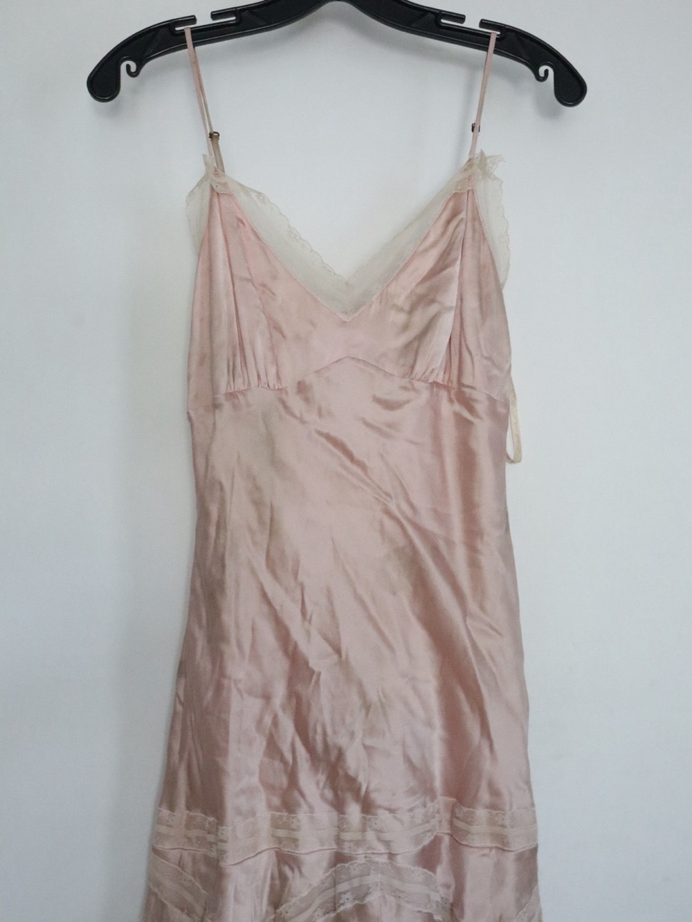 100% Silk Lace-Trim Slip Dress - Picture 2 of 8